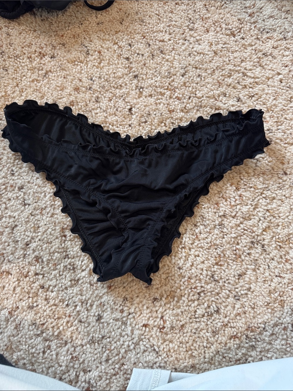 Black Ruffled Bikini Bottoms